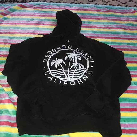 Black womens redondo beach sweatshirt - Picture 1 of 1